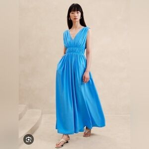 Cascade Silk Maxi Dress